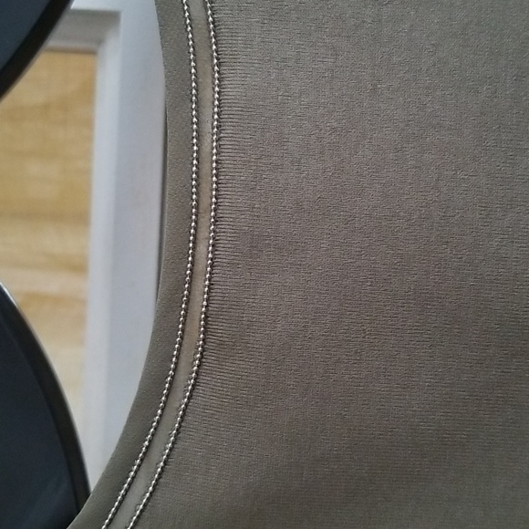 Lafayette 148 New York Khaki Short Sleeve Top - Picture 5 of 5